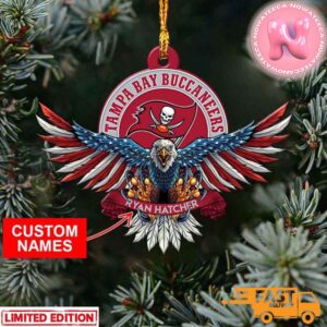 Tampa Bay Buccaneers NFL US Eagle Custom Shaped Ornament