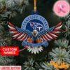 Tennessee Titans NFL Custom Name Rugby Ball Helmet Custom Shaped Ornament