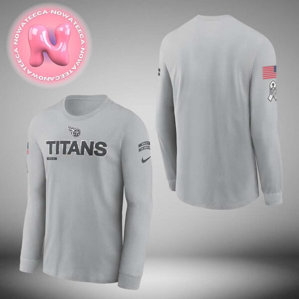 Tennessee Titans Salute to Service Mascot Edge Legend NFL Unisex T-Shirt Long Sleeve