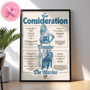 The Marias For Your Consideration Finashe Banner For The 2025 Grammys Home Decor Poster Canvas