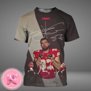 Travis Kelce Kansas City Chief Signature NFL All Over Print Shirt