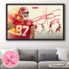 Travis Kelce Kansas City Chief Signature NFL Home Decor Poster Canvas