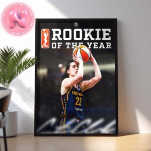 WNBA Caitlin Clark From Indiana Fever Is The Rookie Of The Year 2024 WNBA Home Decor Poster Canvas