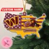 Washington Commanders NFL Custom Name Mascot Round Ornament