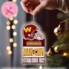 Washington Commanders NFL Santa And Reindeer Custom Shaped Ornament