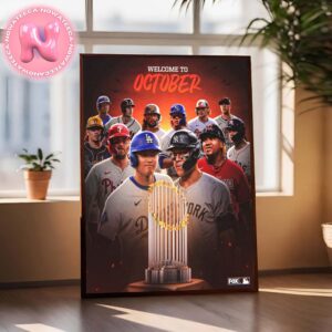 Welcome To October 2024 MLB Postseason All Team Clinched Home Decor Poster Canvas