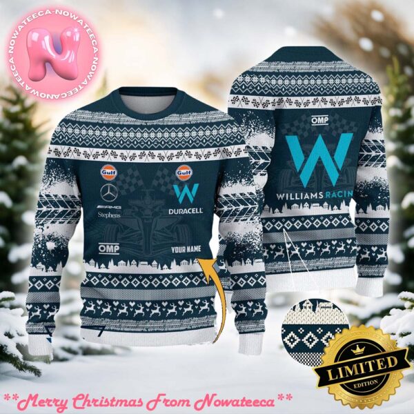 Williams Racing Customized Ugly Christmas Sweater Gift For Holiday