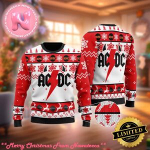 ACDC Snow Merry Christmas Ugly Christmas Sweater Gift For Men And Women