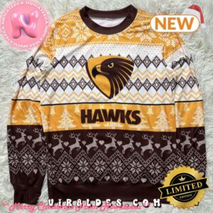 AFL Hawthorn Football Club Ugly Christmas Sweater Gift For Holiday