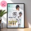 Aaron Judge Of The New York Yankees Wins His Second American League MVP Award MLB Home Decor Poster Canvas