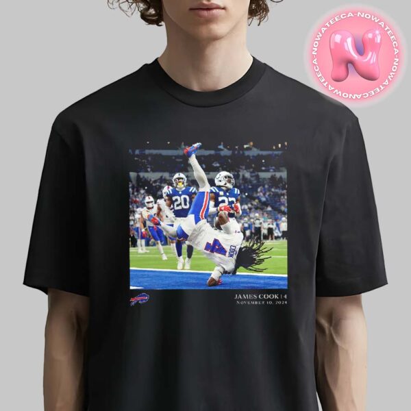 Buffalo Bills James Cook Black NFL Flash Features Week 10 Unisex T-Shirt