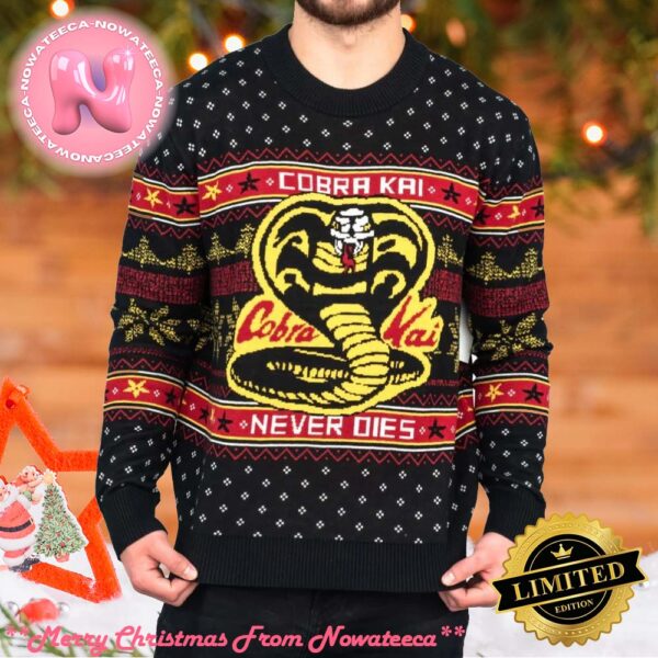 Cobra Kai Never Dies Ugly Christmas Sweater Gift For Holiday