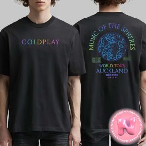 Coldplay Music If The Spheres World Tour Limited Edition Auckland Eden Park Special Event Tee Two Sides Unisex T-Shirt