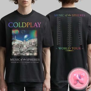 Coldplay Music Of The Spheres Limited Edition Tour Tee At Auckland NZL On November 13th 15th And 16th 2024 Two Sides Unisex T-Shirt