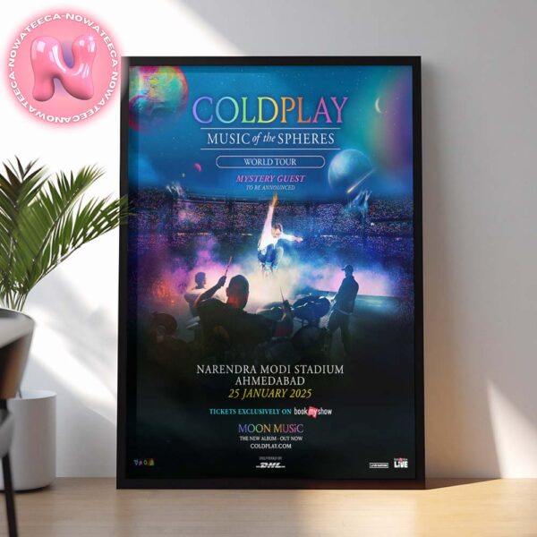 Coldplay Their Biggest Ever Show At The Narendra Modi Stadium In Ahmedabad On 25 January 2025 Home Decor Poster Canvas