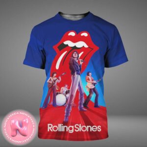 Collectionzz x The Rolling Stones Tour Of The Americas 1975 Pomp Rock Main Edition All Over Print Shirt