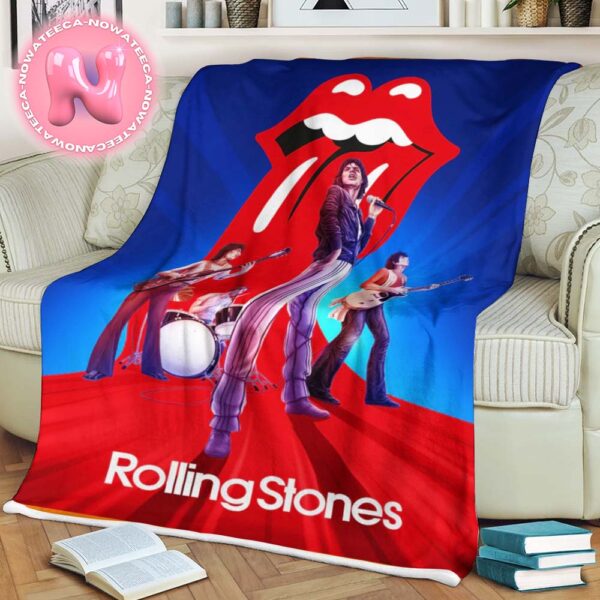 Collectionzz x The Rolling Stones Tour Of The Americas 1975 Pomp Rock Main Edition Blanket