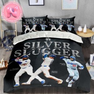 Congrats To Teoscar Hernandez And Shohei Ohtani And Mookie Betts From Los Angeles Dodgers On Being Named Nation League Silver Slugger Award Winners Bedding Set