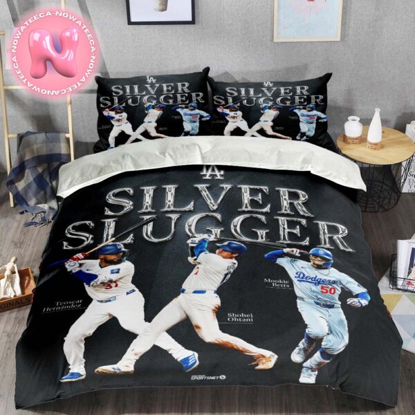 Congrats To Teoscar Hernandez And Shohei Ohtani And Mookie Betts From Los Angeles Dodgers On Being Named Nation League Silver Slugger Award Winners Bedding Set