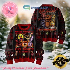 Five Nights At Freddys Where Fantasy Fun Come To Life Christmas Ugly Christmas Sweater Gift For Men And Women