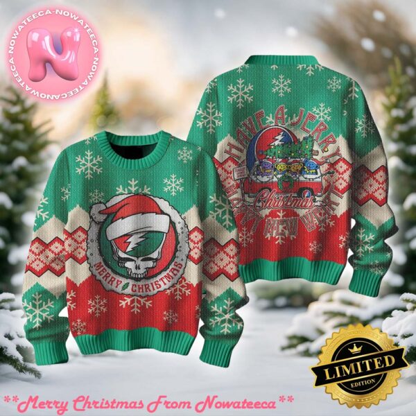 Grateful Dead Have Yourself A Jerry Christmas Happy New Year Ugly Christmas Sweater Gift For Holiday