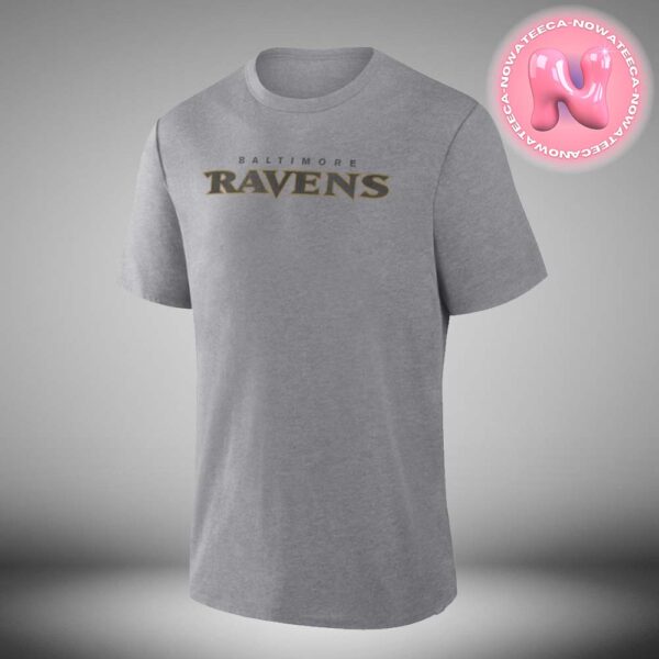 Gray Baltimore Ravens Tri Blend Unisex T-Shirt