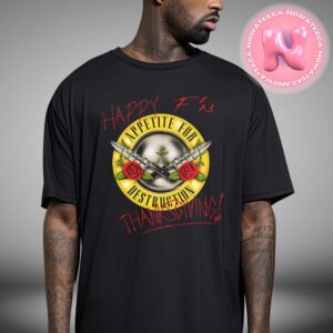 Guns N Roses Happy Fn Thanks Giving Official Logo Unisex T-Shirt