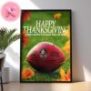 Michigan Wolverines Football Happy Thank Giving NFL Home Decor Poster Canvas