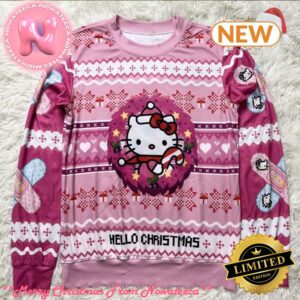 Hello Christmas Hello Kitty Christmas Ugly Sweater Gift For Holiday