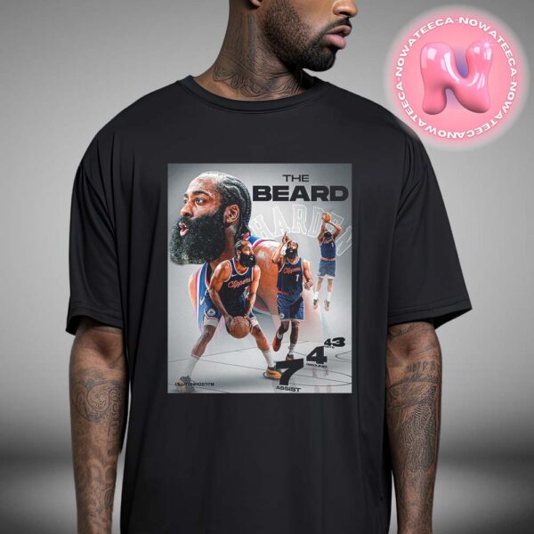 James Harden From Los Angeles Clippers Has Recorded His 102nd 40-point Game Of His Career NBA Unisex T-Shirt