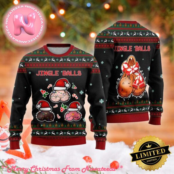 Jingle Balls Funny Ugly Christmas Sweater Gift For Holiday