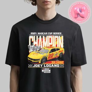 Joey Logano Team Penske Heather 2018-2022-2024 NASCAR Cup Series 3X Champion Car Unisex T-Shirt