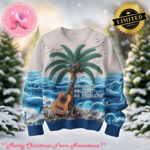 Kenny Chesney Christmas No Shoes No Shirt No Problems Ugly Christmas Sweater Gift For Holiday