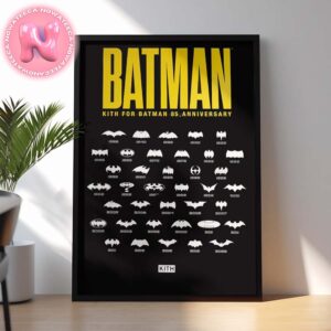 Kith x Batman 85th Anniversary Collection 1939 To 2022 Official Logo Home Decor Poster Canvas