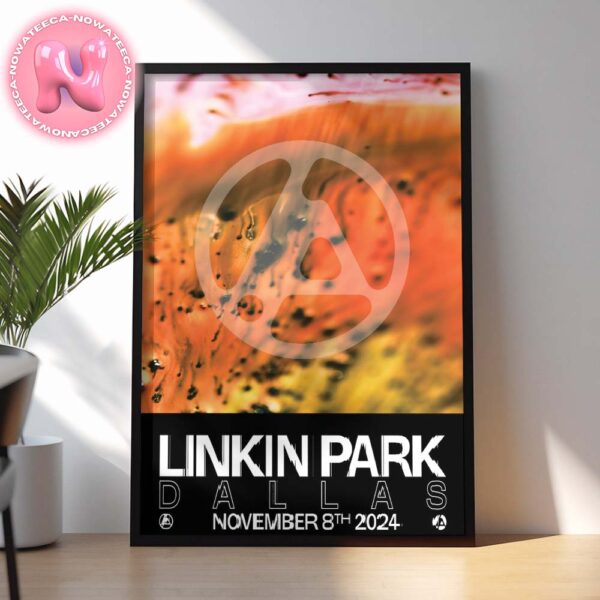 Linkin Park From Zero World Tour Poster For Globe Life Field In Arlington TX Dallas On November 8th 2024 Home Decor Poster Canvas