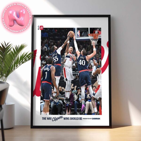 Los Angeles Clippers Blocking Washington Wizards Before Those Happy Thanksgiving NBA Home Decor Poster Canvas