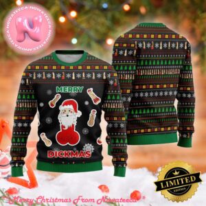 Merry Dickmas Santa Funny Ugly Christmas Sweater Gift For Holiday