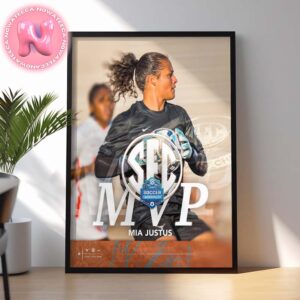 Mia Justus From Texas Longhorns Is The Mvp Of 2024 SEC Womens Soccer Tournament Champions Home Decor Poster Canvas