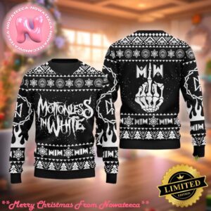 Motionless In White Gothic Metal Rock Band MIW Christmas Winter Holidays Ugly Christmas Sweater Gift For Men And Women