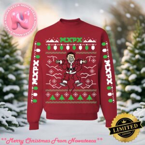 MxPx Crew Neck Ugly PX Santa Ugly Sweater Holiday Gift For Family