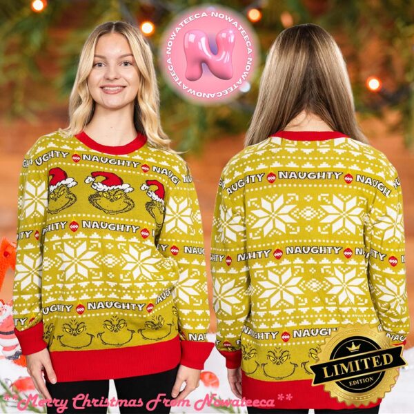 Naughty Grinch Ugly Christmas Sweater Gift For Holiday