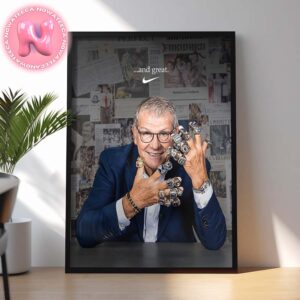 Nike x Geno Auriemma From Ucon Huskie with WNBA Championship Rings On Hand Home Decor Poster Canvas