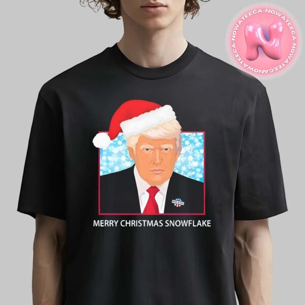 Official President Trump Merry Christmas Snowflake Happy Holidays 47th American President Unisex T-Shirt