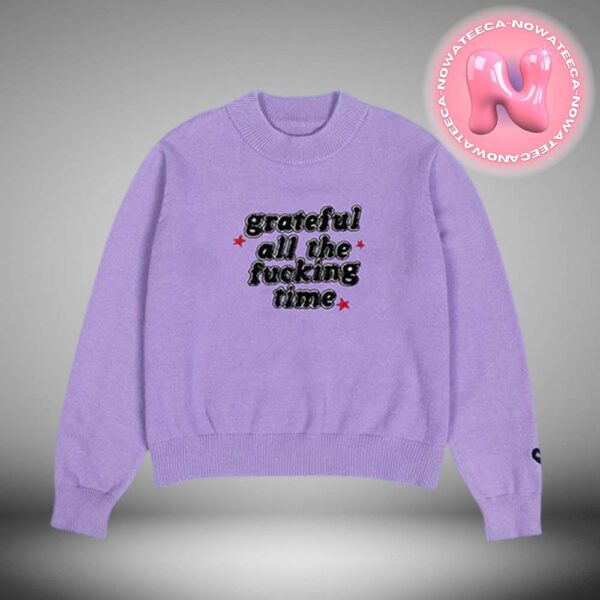 Olivia Rodrigo Grateful All The Fucking Time Knit Unisex Sweatshirt