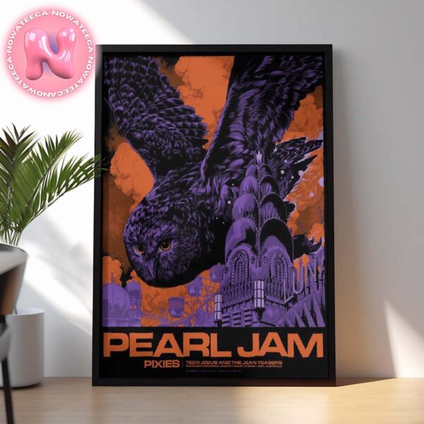 Pearl Jam Event Poster Dark Matter World Tour For Engie Stadium In Sydney On November 23rd 2024 Art By Ken Taylor Home Decor Poster Canvas