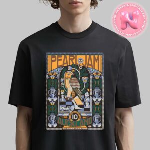 Pearl Jam With Pixies And Liam Finn Live Show Music Poster For Go Media Stadium In Auckland New Zealand NZ On November 10th 2024 Unisex T-Shirt