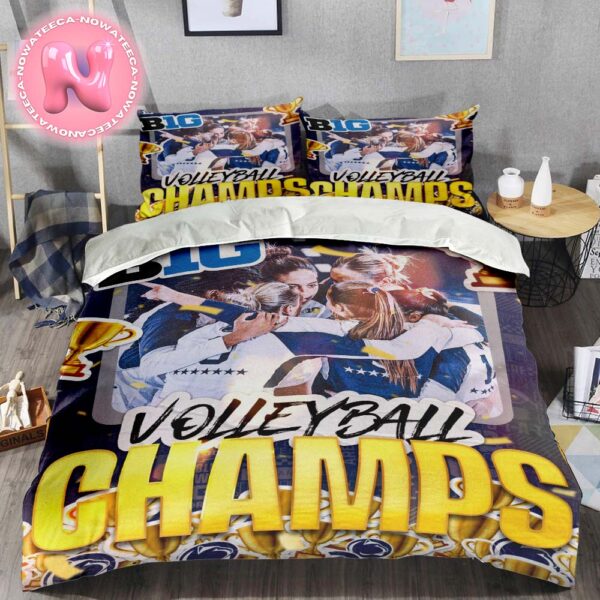 Penn State Women’s Volleyball Wins Big 10 Volleyball Champions NCAA Bedding Set