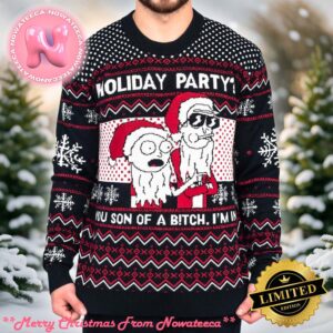 Rick And Morty Son Of A B Holiday Ugly Christmas Sweater Gift For Holiday