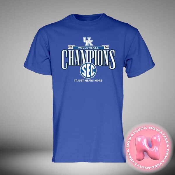 Royal Kentucky Wildcats 2024 SEC Volleyball Regular Season Champions Locker Room Unisex T-Shirt