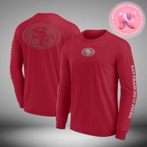 San Francisco 49ers NFL Scarlet Elements Strive Long Sleeve All Over Print Shirt